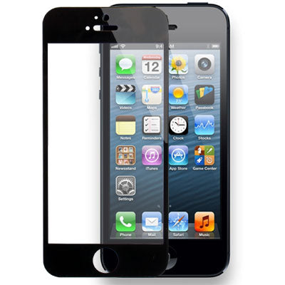 Pellicola protettiva in vetro temperato per iPhone 5 & 5S & 5C, For iPhone 5 & 5S & 5C Black (1 PC)
