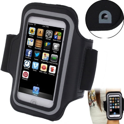Custodia sportiva da braccio con foro per auricolari per iPhone 5 & 5C & 5S