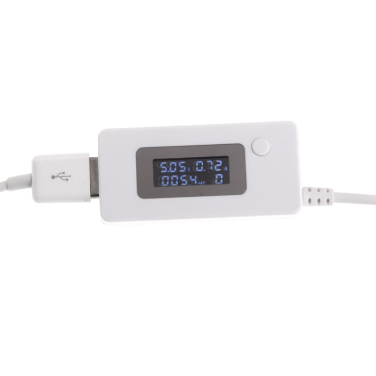 Mini Mobile Power Capacity Tester KCX-017, USB Voltage-KCX-017 White