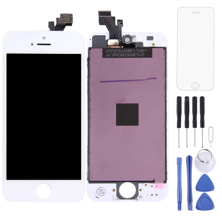 Complete LCD Screen and Digitizer Assembly with Frame for iPhone 5, 3 in 1 for i5 White, 3 in 1 for i5 Black