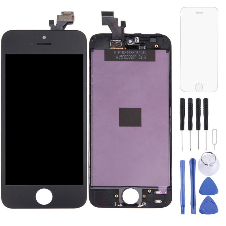 Complete LCD Screen and Digitizer Assembly with Frame for iPhone 5, 3 in 1 for i5 White, 3 in 1 for i5 Black