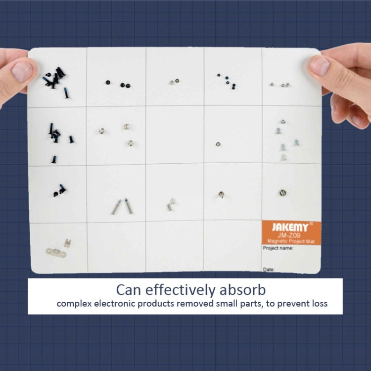 JAKEMY JM-Z09 Tappetino magnetico da progetto 25 cm x 20 cm con pennarello per strumenti di riparazione iPhone/Samsung, JM-Z09