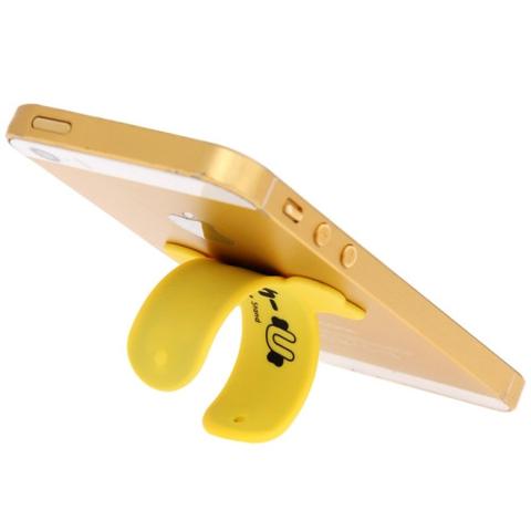 TOUCH-U - Supporto in silicone per smartphone - Giallo