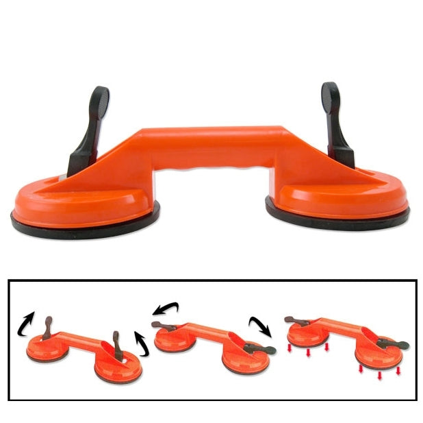 Double Suction Cup Glass Handle Repair Tool Dent Puller for PC/Laptop/iMac/LCD TV, Diameter: 11.5cm, Double 11.5cm Diameter