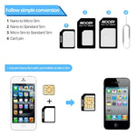 Kit adattatori SIM 4 in 1 per iPhone 4 e 5
