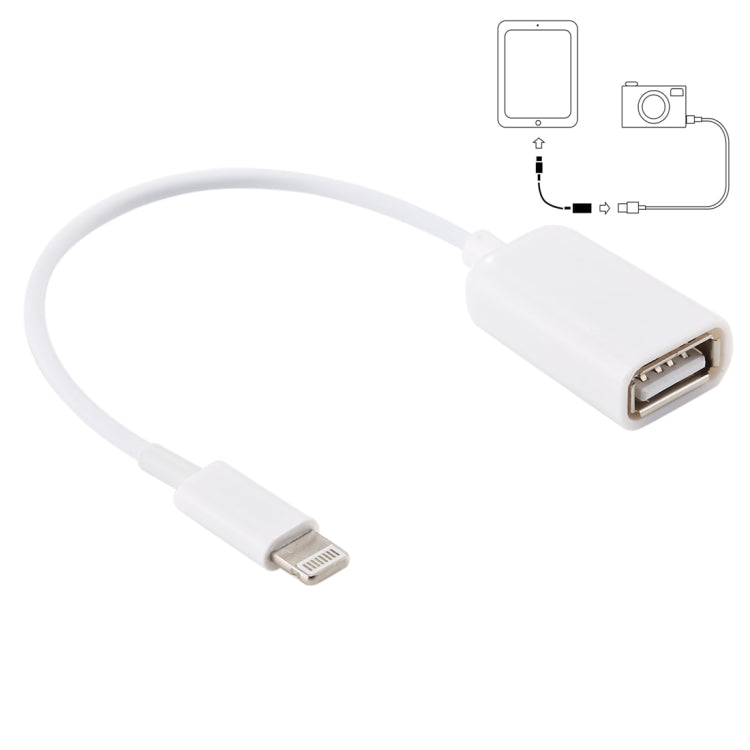 Cavo adattatore USB femmina a OTG maschio a 8 pin, supporto iOS 10.2 e versioni precedenti, lunghezza: 18 cm