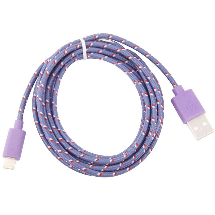 Cavo di ricarica per trasferimento dati USB con rete in nylon da 1 m per iPhone, iPad, compatibile con iOS 15.5