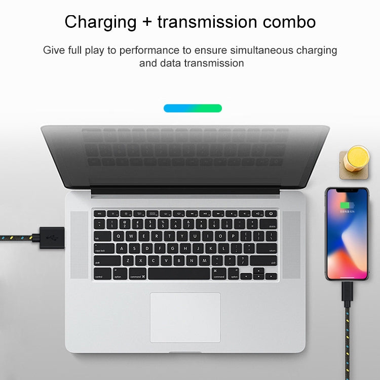 Cavo ricarica USB 1 metro in nylon per iPhone e iPad