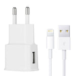 Cavo e caricabatterie da viaggio EU 5V 2A con cavo USB 8 pin
