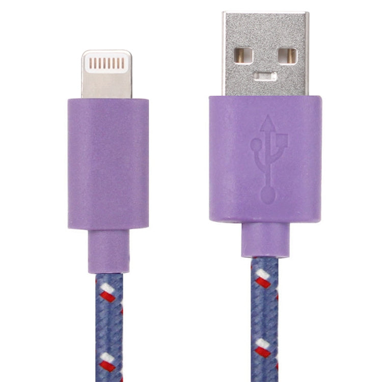 Cavo di ricarica per trasferimento dati USB con rete in nylon da 2 m per iPhone, iPad