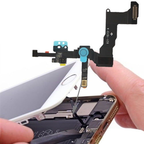 Fotocamera frontale originale 2 in 1 + cavo flessibile sensore per iPhone 5S, For iPhone 5S