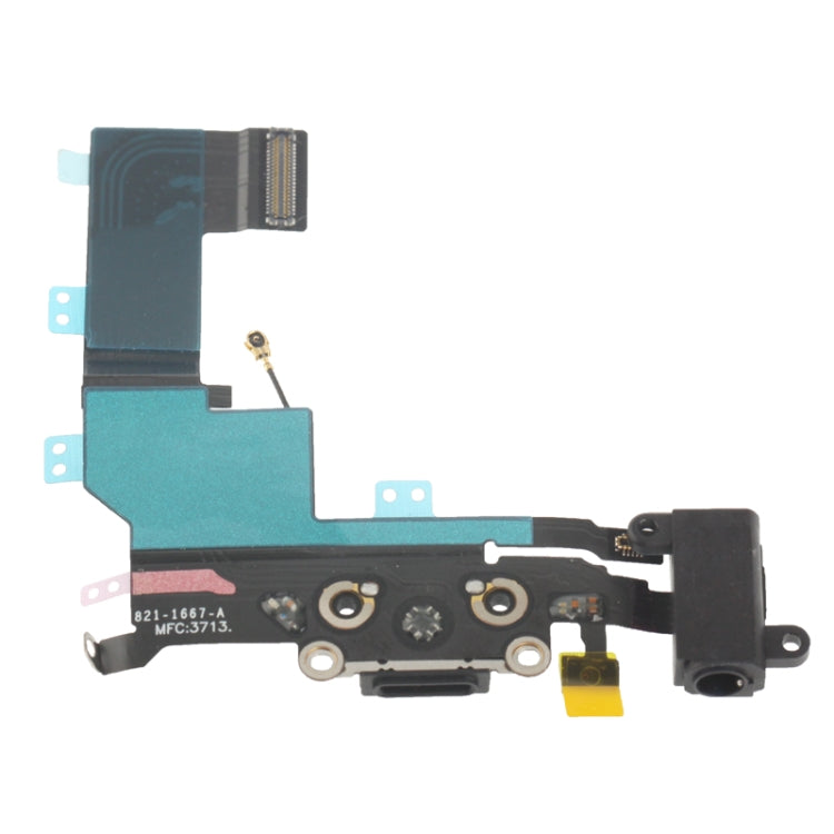 Original Charging Connector + Headphone Jack Flex Cable For iPhone 5S, For iPhone 5S