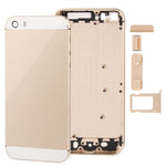 Cover posteriore in lega con alloggiamento completo con pulsante Mute + pulsante di accensione + pulsante del volume + vassoio per scheda Nano SIM per iPhone 5S, For 5S, For iPhone 5S