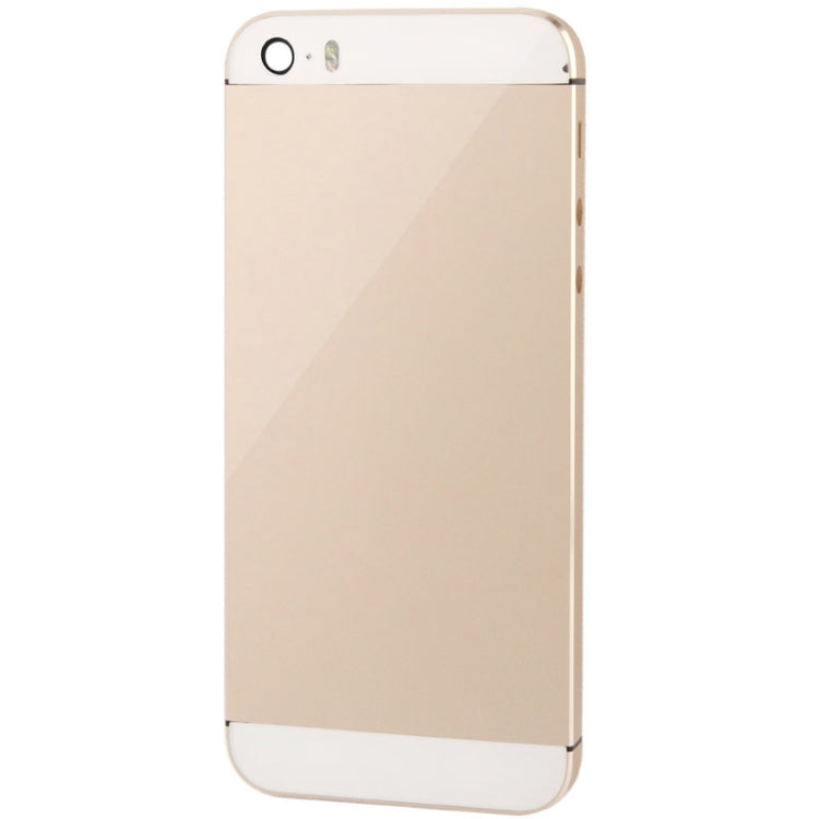 Cover posteriore in lega con alloggiamento completo con pulsante Mute + pulsante di accensione + pulsante del volume + vassoio per scheda Nano SIM per iPhone 5S, For 5S, For iPhone 5S