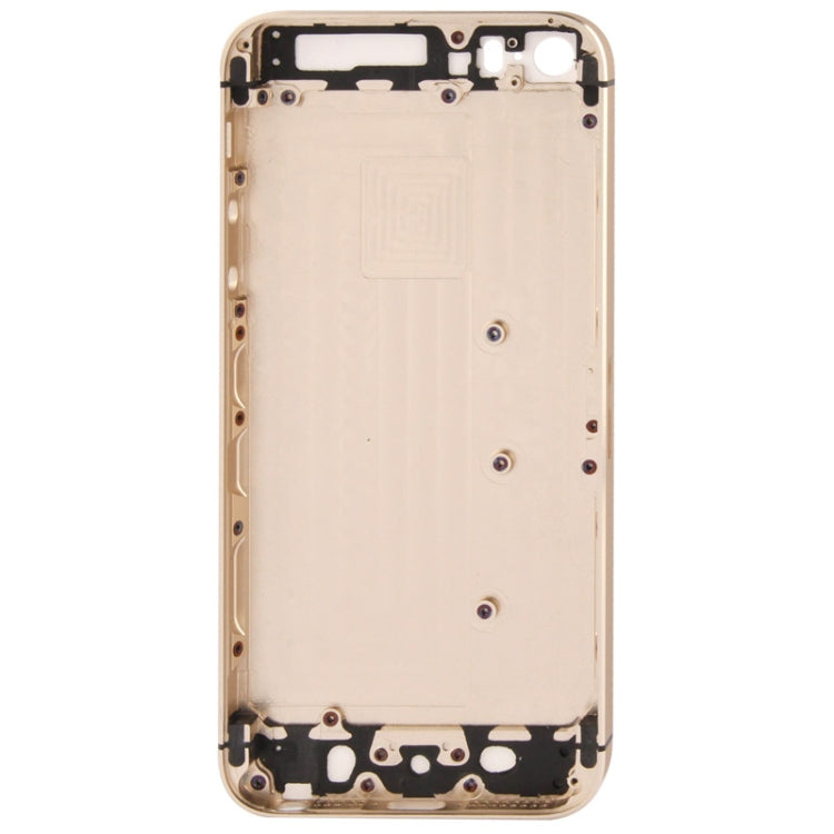 Cover posteriore in lega con alloggiamento completo con pulsante Mute + pulsante di accensione + pulsante del volume + vassoio per scheda Nano SIM per iPhone 5S, For 5S, For iPhone 5S