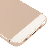 Cover posteriore in lega con alloggiamento completo con pulsante Mute + pulsante di accensione + pulsante del volume + vassoio per scheda Nano SIM per iPhone 5S, For 5S, For iPhone 5S