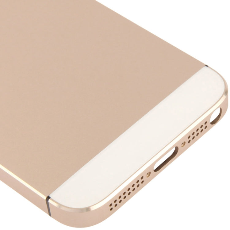 Cover posteriore in lega con alloggiamento completo con pulsante Mute + pulsante di accensione + pulsante del volume + vassoio per scheda Nano SIM per iPhone 5S, For 5S, For iPhone 5S