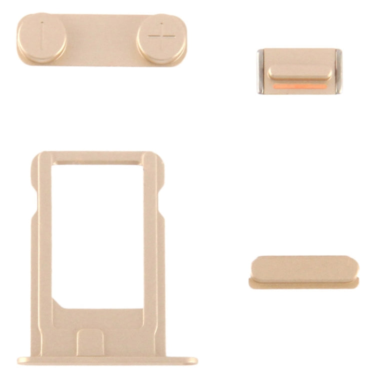 Cover posteriore in lega con alloggiamento completo con pulsante Mute + pulsante di accensione + pulsante del volume + vassoio per scheda Nano SIM per iPhone 5S, For 5S, For iPhone 5S