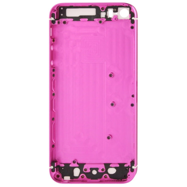 Cover posteriore in lega con alloggiamento completo con pulsante Mute + pulsante di accensione + pulsante del volume + vassoio per scheda Nano SIM per iPhone 5S, For 5S, For iPhone 5S