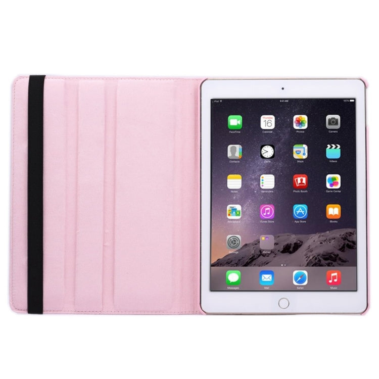 Custodia in pelle flip con texture litchi con rotazione a 360 gradi con supporto per 2 ingranaggi per iPad Air 2, For iPad Air 2