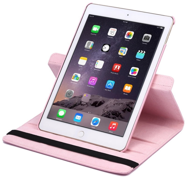 Custodia in pelle flip con texture litchi con rotazione a 360 gradi con supporto per 2 ingranaggi per iPad Air 2, For iPad Air 2