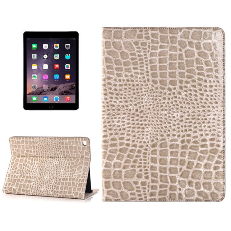 Custodia in pelle con chiusura orizzontale con texture coccodrillo con supporto, slot per carte e portafoglio per iPad Air 2