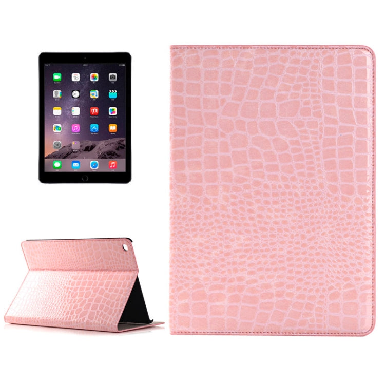 Custodia in pelle con chiusura orizzontale con texture coccodrillo con supporto, slot per carte e portafoglio per iPad Air 2