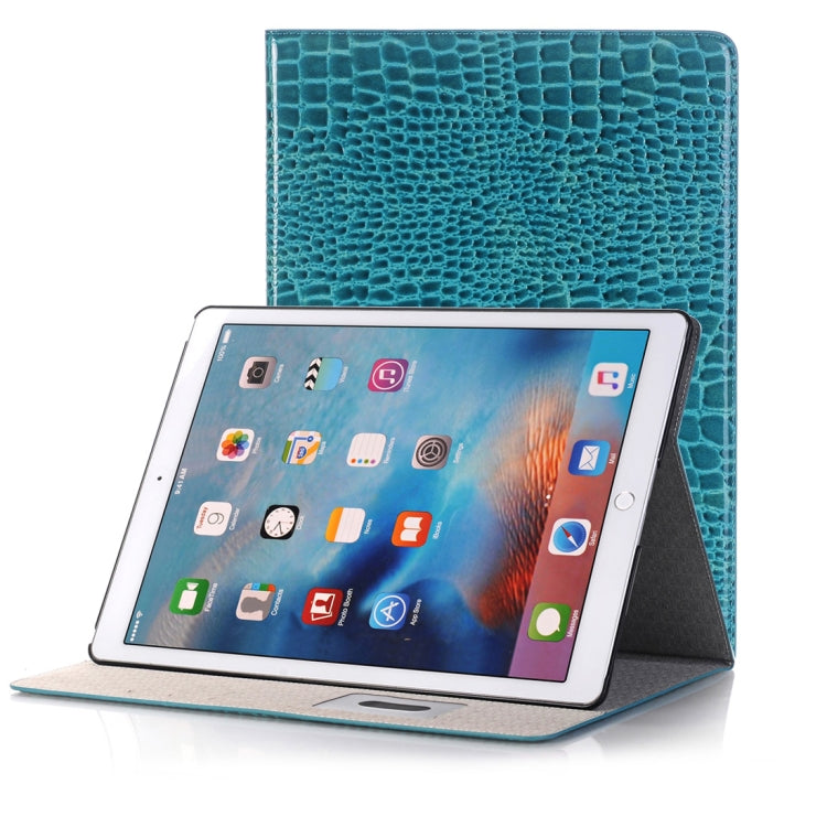 Custodia in pelle con chiusura orizzontale con texture coccodrillo con supporto, slot per carte e portafoglio per iPad Air 2