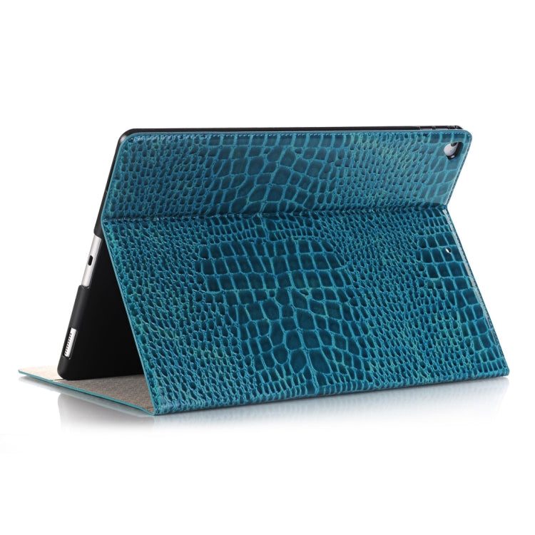 Custodia in pelle con chiusura orizzontale con texture coccodrillo con supporto, slot per carte e portafoglio per iPad Air 2