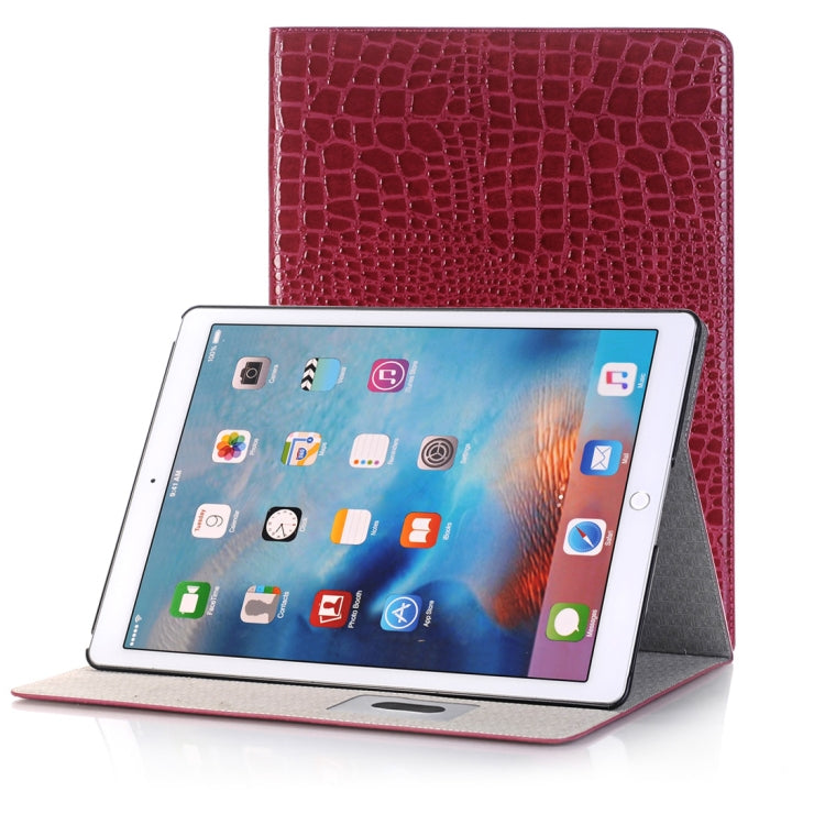 Custodia in pelle con chiusura orizzontale con texture coccodrillo con supporto, slot per carte e portafoglio per iPad Air 2