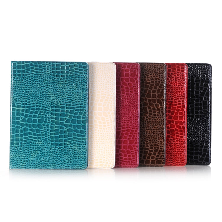 Custodia in pelle con chiusura orizzontale con texture coccodrillo con supporto, slot per carte e portafoglio per iPad Air 2