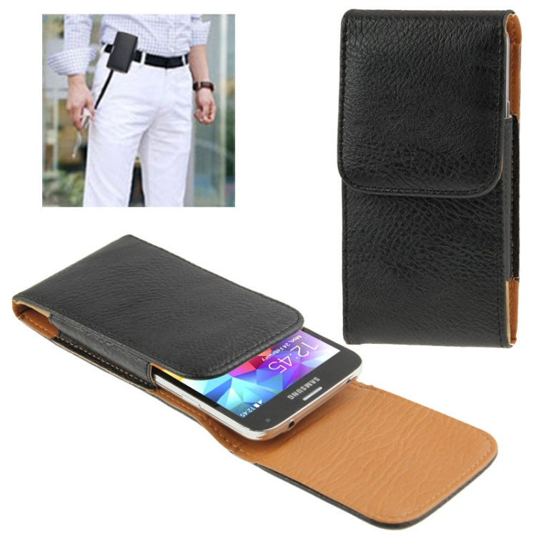 Custodia in pelle stile verticale con texture elefante con clip da cintura per iPhone 6, Galaxy S 5 / G900