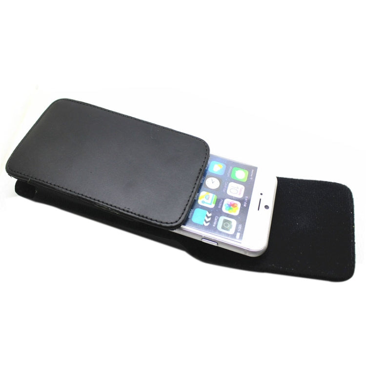 Custodia in pelle universale stile verticale con clip da cintura per iPhone 6 / Galaxy S IV / i9500 / Alpha