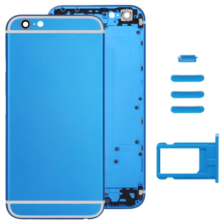 Cover assemblata completa per iPhone 6, inclusa cover posteriore, vassoio per schede, tasto di controllo del volume, pulsante di accensione e interruttore di disattivazione dell'audio, tasto vibrante, For 6, For iPhone 6(with side kyes)