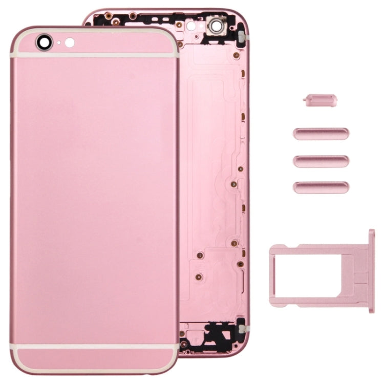 Cover assemblata completa per iPhone 6, inclusa cover posteriore, vassoio per schede, tasto di controllo del volume, pulsante di accensione e interruttore di disattivazione dell'audio, tasto vibrante, For 6, For iPhone 6(with side kyes)