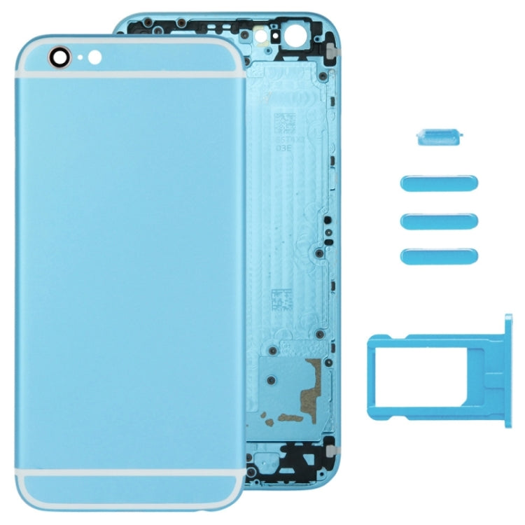 Cover assemblata completa per iPhone 6, inclusa cover posteriore, vassoio per schede, tasto di controllo del volume, pulsante di accensione e interruttore di disattivazione dell'audio, tasto vibrante, For 6, For iPhone 6(with side kyes)