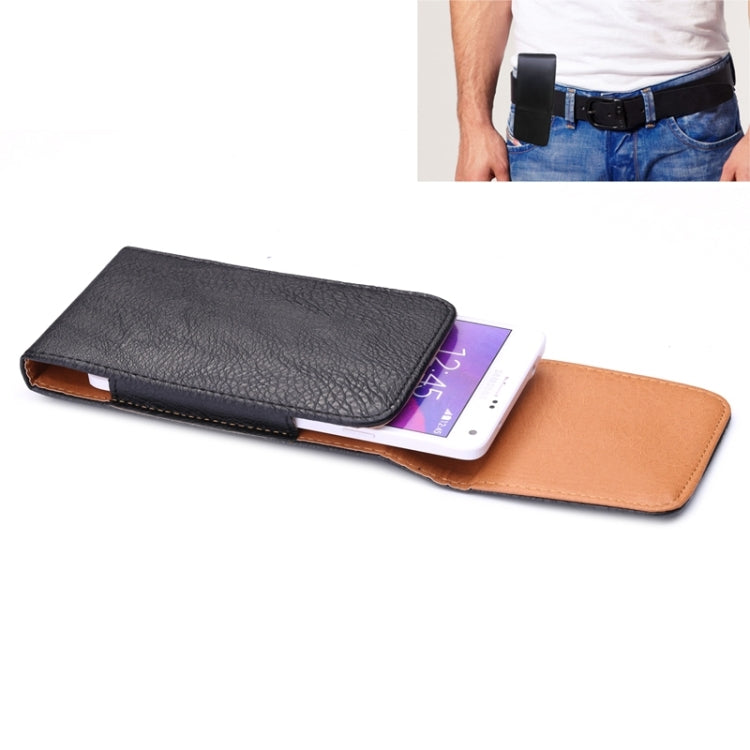Custodia in pelle universale stile verticale con texture litchi con clip da cintura per iPhone 6 / Galaxy S5 / G900 / I9082 / S IV / i9500 / Alpha