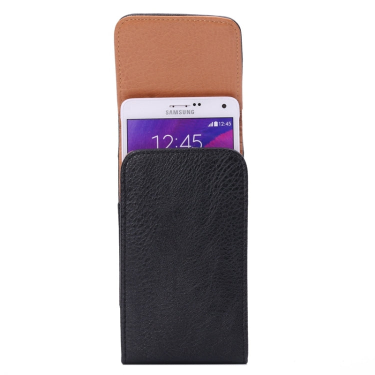 Custodia in pelle universale stile verticale con texture litchi con clip da cintura per iPhone 6 / Galaxy S5 / G900 / I9082 / S IV / i9500 / Alpha