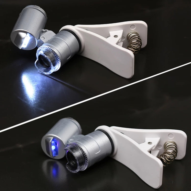 Microscopio universale 60X per telefono LED a clip/microobiettivo