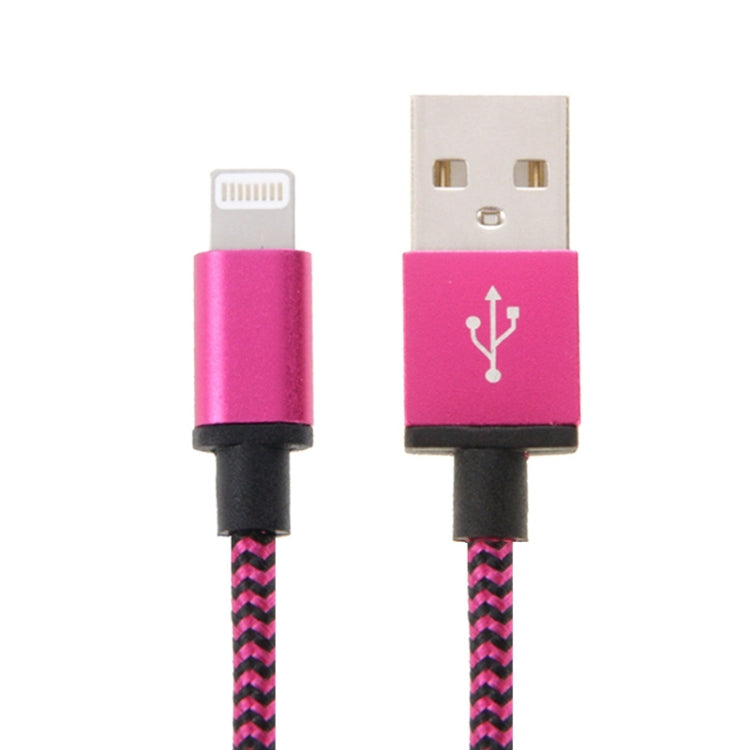 Cavo di sincronizzazione dati/ricarica da USB a 8 pin stile tessuto 2A, lunghezza cavo: 1 m