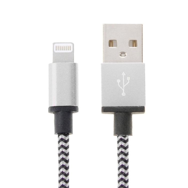 Cavo di sincronizzazione dati/ricarica da USB a 8 pin stile tessuto 2A, lunghezza cavo: 1 m