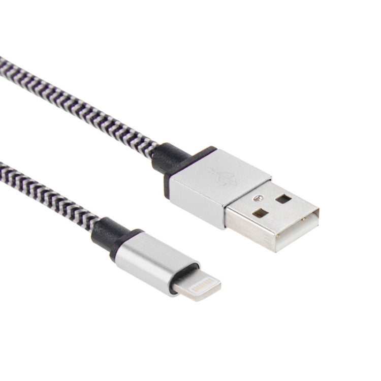 Cavo di sincronizzazione dati/ricarica da USB a 8 pin stile tessuto 2A, lunghezza cavo: 1 m