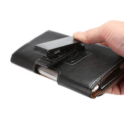 Marsupio in pelle per smartphone orizzontale