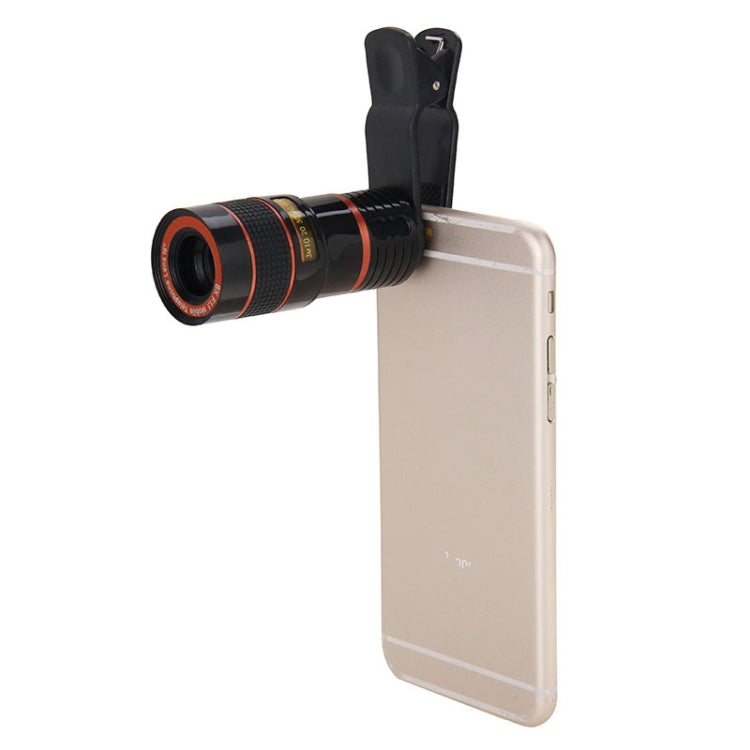 Obiettivo per fotocamera con telescopio zoom 8X con clip