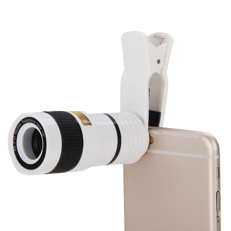 Obiettivo per fotocamera con telescopio zoom 8X con clip