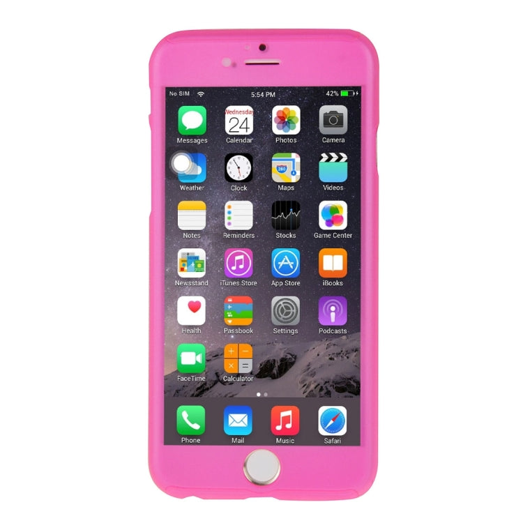 Custodia combinata ultrasottile in tinta unita a protezione totale a 360 gradi con esclusiva pellicola in vetro temperato per iPhone 6