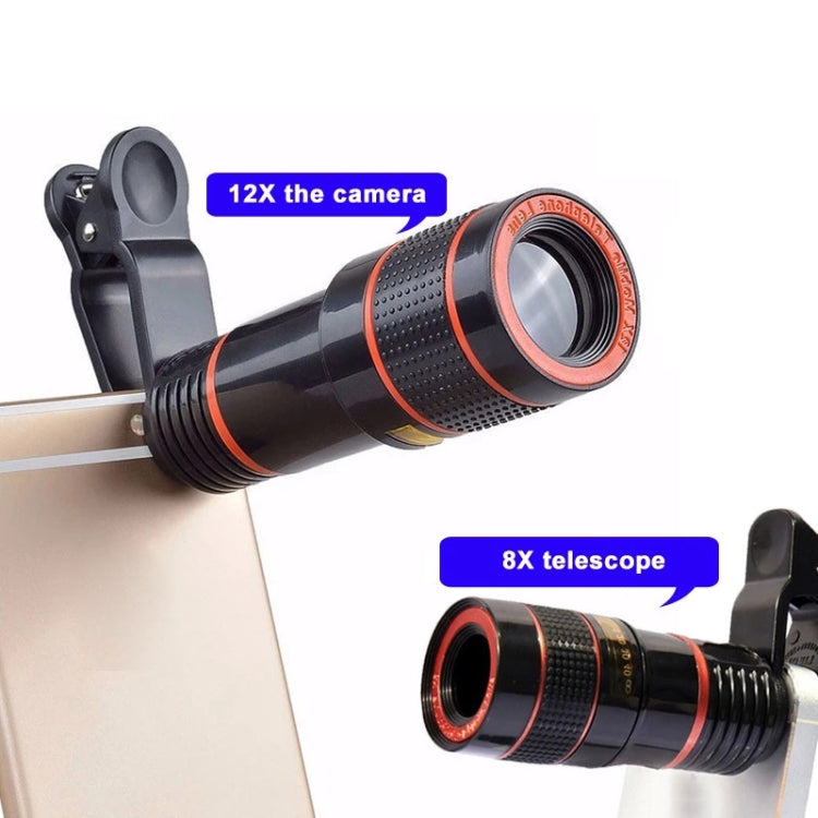 Obiettivo universale per telescopio con zoom ottico zoom 12X con clip