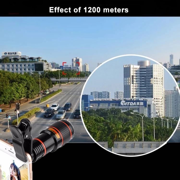 Obiettivo universale per telescopio con zoom ottico zoom 12X con clip