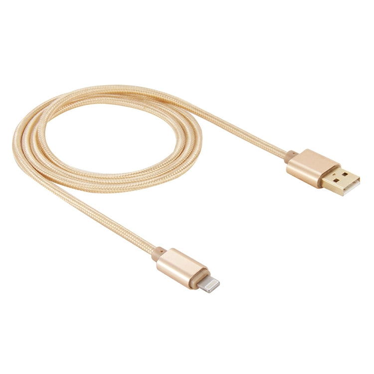 Cavo di ricarica per sincronizzazione dati da 8 pin a USB con testa in metallo intrecciato da 1 m per iPhone, iPad