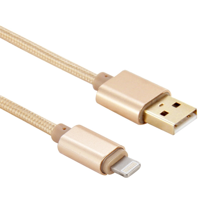Cavo di ricarica per sincronizzazione dati da 8 pin a USB con testa in metallo intrecciato da 1 m per iPhone, iPad